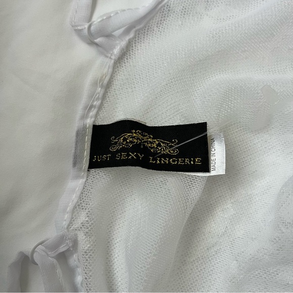 Just Sexy Lingerie 2 Piece Set Sleepwear/Lingerie M Women White - Picture 6 of 9